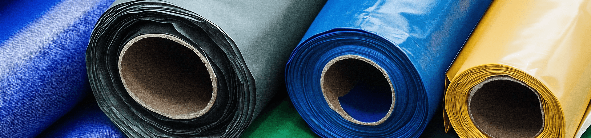 Industrial tarpaulin product showcase and display