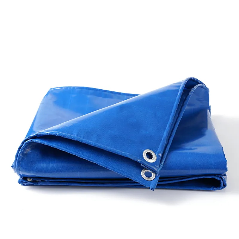 Blue PE Tarpaulin Plastic Sheet Linyi Tarpaulin Fabric Factory