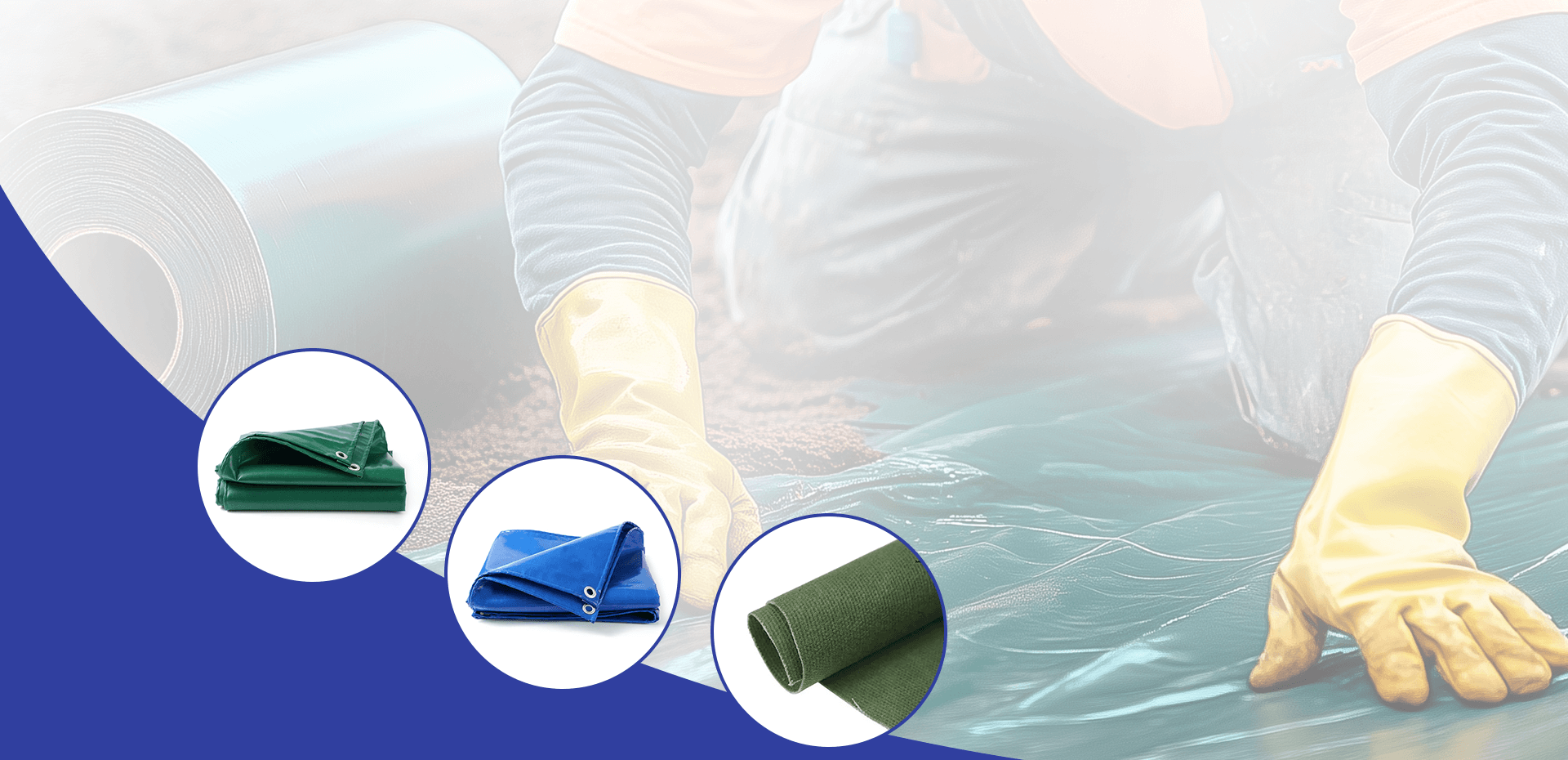 Military-grade seamless tarpaulin with nano-coating protection